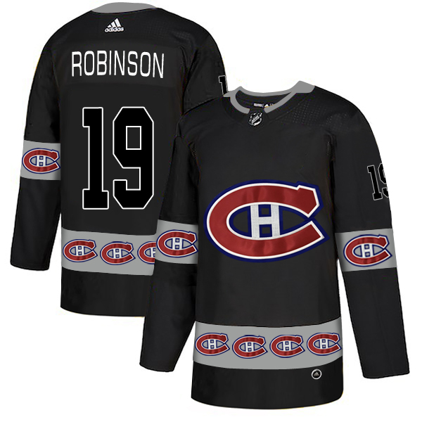 2018 NHL Men Montreal Canadiens #19 Robinson black jerseys